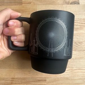 The London eye black and white coffee mug